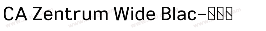 CA Zentrum Wide Blac字体转换